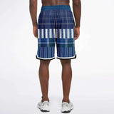 Fair Isle Blue Basketball Shorts Basketball Short Rib - AOP - Thathoodyshop