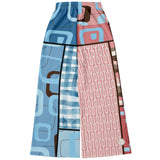 Pink Geo Retro SW Patchwork Bellbottoms Bellbottoms - Thathoodyshop