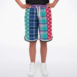 Cerulean Polka Dot Basketball Shorts Basketball Shorts - Thathoodyshop
