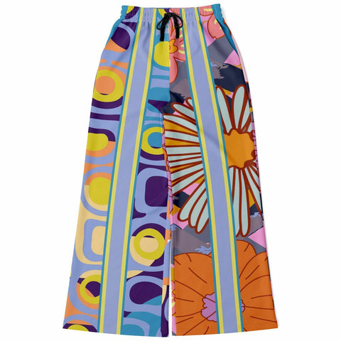 Mercury Retrograde Floral Geo Bellbottoms Athletic Flare Jogger - AOP - Thathoodyshop