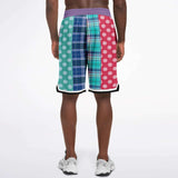 Cerulean Polka Dot Basketball Shorts Basketball Shorts - Thathoodyshop