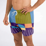 Hampton Plaid Dunkies Swim Trunks Men - AOP - Thathoodyshop