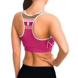 Pink Lemonade Sports Bra Sports Bra - AOP - Thathoodyshop