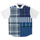 Fair Isle Plaid Button Down Shirt Short Sleeve Button Down Shirt - Thathoodyshop