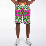 Orange Starburst Basketball Shorts Basketball Short Rib - AOP - Thathoodyshop