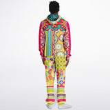 Hello Janis! Purple Zigzag Patchwork Unisex Eco-Poly Romper Eco Poly Jumpsuit - Thathoodyshop