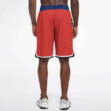 Red Par 4 Basketball Shorts Basketball Short Rib - AOP - Thathoodyshop