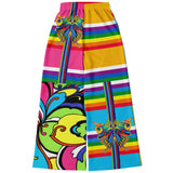OG San Diego Pink Striped Floral Stretchy Phat Bellbottoms Bellbottoms - Thathoodyshop