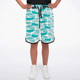Grand Cayman Basketball Shorts Basketball Short Rib - AOP - Thathoodyshop