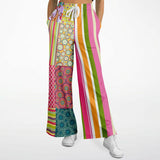 Hello Janis! Green Striped Patchwork Stretchy Phat Bellbottoms Bellbottoms - Thathoodyshop