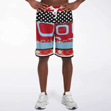 Red Pacific Palisades Basketball Shorts Basketball Shorts - Thathoodyshop