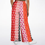 Tokyo Nights Asian Floral Patchwork Stretchy Phat Bellbottoms Wide Leg Pants - Thathoodyshop
