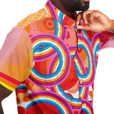 Solar Flare S/S Button Down Shirt Short Sleeve Button Down Shirt - AOP - Thathoodyshop