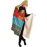 Sukiyaki Sherpa Fleece Hooded Blanket (3 Size Options) Hooded Blanket - AOP - Thathoodyshop