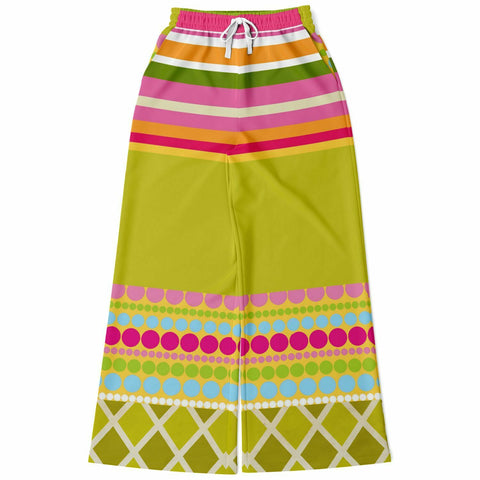 Hello Janis! Circus Stripe Eco-Poly Stretchy Phat Bellbottoms Athletic Flare Jogger - AOP - Thathoodyshop