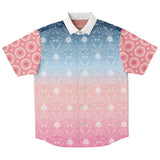 Pink Glacier S/S Button Down Shirt Short Sleeve Button Down Shirt - AOP - Thathoodyshop