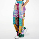 Delirium Hippie Patchwork Solar Flare Stretchy Phat Bellbottoms Athletic Flare Jogger - AOP - Thathoodyshop