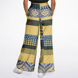 Dauphin Patchwork Print Stretchy Phat Bellbottoms Bootcut Pants - Thathoodyshop