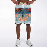 Blue Cabbage Basketball Shorts Basketball Short Rib - AOP - Thathoodyshop