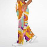 Happy Valley Retro Floral Stretchy Phat Bellbottoms Flare Leg Pants - Thathoodyshop