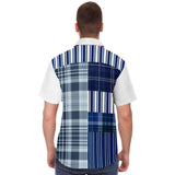 Fair Isle Plaid Button Down Shirt Short Sleeve Button Down Shirt - Thathoodyshop