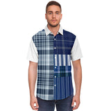 Fair Isle Plaid Button Down Shirt Short Sleeve Button Down Shirt - Thathoodyshop
