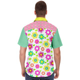Oopsie Daisy S/S Button Down Shirt Short Sleeve Button Down Shirt - AOP - Thathoodyshop