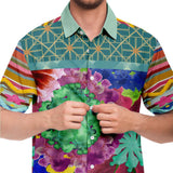 Glorious Breeze S/S Button Down Shirt Short Sleeve Button Down Shirt - AOP - Thathoodyshop