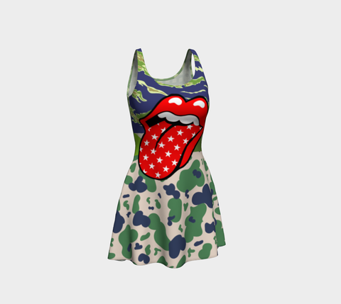 Star Spangled II Dress Flare Dress - Thathoodyshop