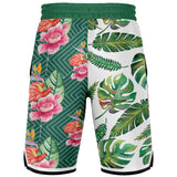 Tropical Reflection Basketball Shorts Basketball Short Rib - AOP - Thathoodyshop