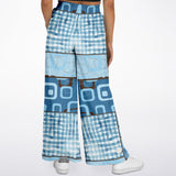 Blue Geo Patchwork Bellbottoms Flare Leg Pants - Thathoodyshop