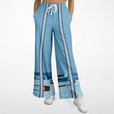 Blue Geo Striped Leg SW Bellbottoms Flare Leg Pants - Thathoodyshop