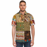Mother Lode African Print Button Down Shirt Short Sleeve Button Down Shirt - Thathoodyshop