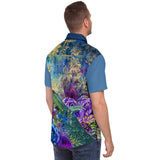 Royal Peacock S/S Button Down Shirt Short Sleeve Button Down Shirt - AOP - Thathoodyshop