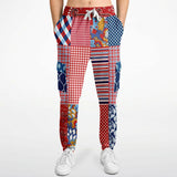 Liberty Bell Floral Stripe Polka Dot Unisex Cargo Sweats Cargo Sweatpants - Thathoodyshop