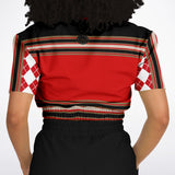 Gold Line Trio Cropped Sweater Athletic Cropped Short Sleeve Sweatshirt - AOP - Thathoodyshop
