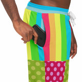 Pink Polka Stripe OG San Diego Fleece Joggers Fashion Jogger - AOP - Thathoodyshop