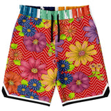 Blossom Hill Basketball Shorts Basketball Short Rib - AOP - Thathoodyshop