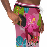 THS Pink Camo Kitty Fleece Joggers Joggers - Thathoodyshop