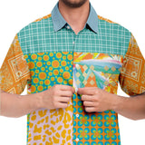 South Beach S/S Button Down Shirt Short Sleeve Button Down Shirt - AOP - Thathoodyshop