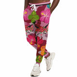 THS Pink Camo Kitty Fleece Joggers Joggers - Thathoodyshop