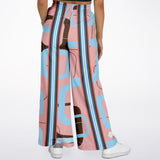 Pink Geo Striped Gallagher SW Bellbottoms Flare Leg Pants - Thathoodyshop