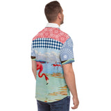Flamingo Road S/S Button Down Shirt Short Sleeve Button Down Shirt - AOP - Thathoodyshop