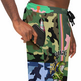 THS Snake Bite Patchwork Camo Fleece Joggers Joggers - Thathoodyshop