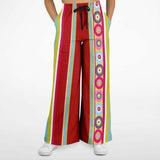 Red Calypso Striped Stretchy Phat Bellbottoms Wide Leg Pants - Thathoodyshop