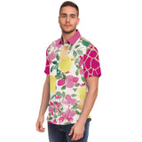 Pink Lemonade S/S Button Down Shirt Short Sleeve Button Down Shirt - AOP - Thathoodyshop