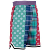 Cerulean Polka Dot Basketball Shorts Basketball Shorts - Thathoodyshop