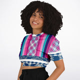 Purple Haze Cropped Sweater Cropped Short Sleeve Sweatshirt - Thathoodyshop