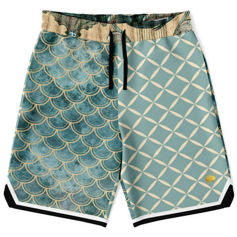 Mermaid's Tale Basketball Shorts Basketball Short Rib - AOP - Thathoodyshop