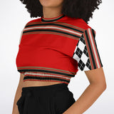 Gold Line Red Cropped Sweater Cropped Sweater - Thathoodyshop